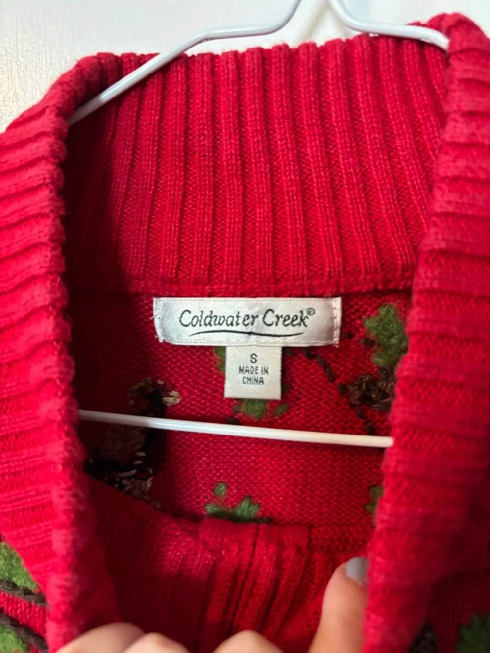 Vintage Coldwater Creek Women’s Small Red Cottagecore Coquette Feminine Sweater - Picture 4 of 7